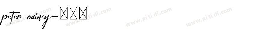 peter ouincy字体转换